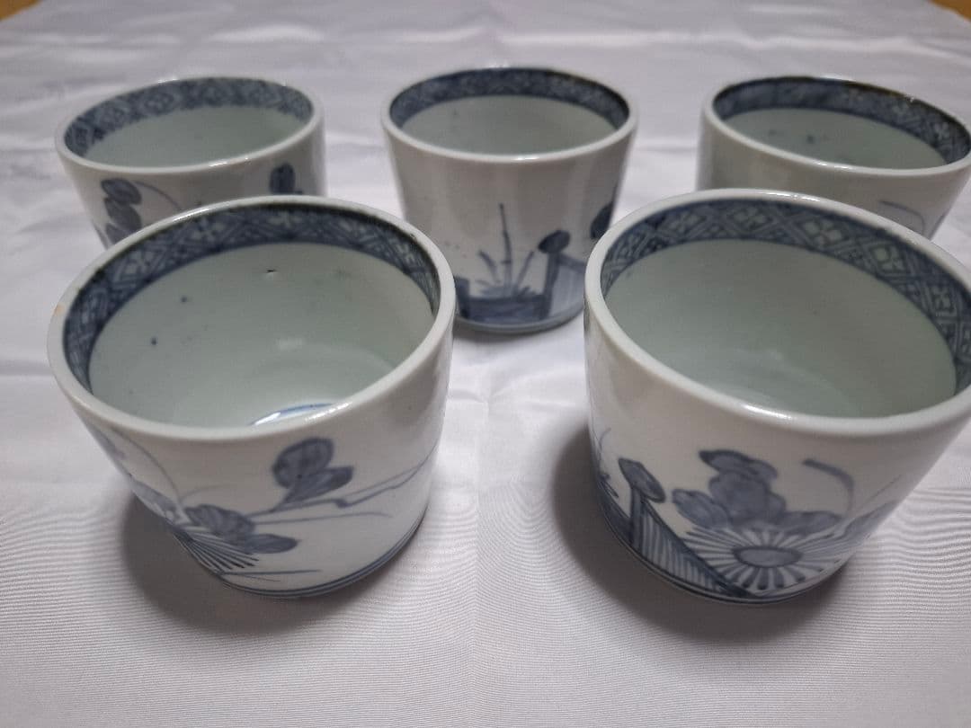 古伊万里　蕎麦猪口 　5客セット