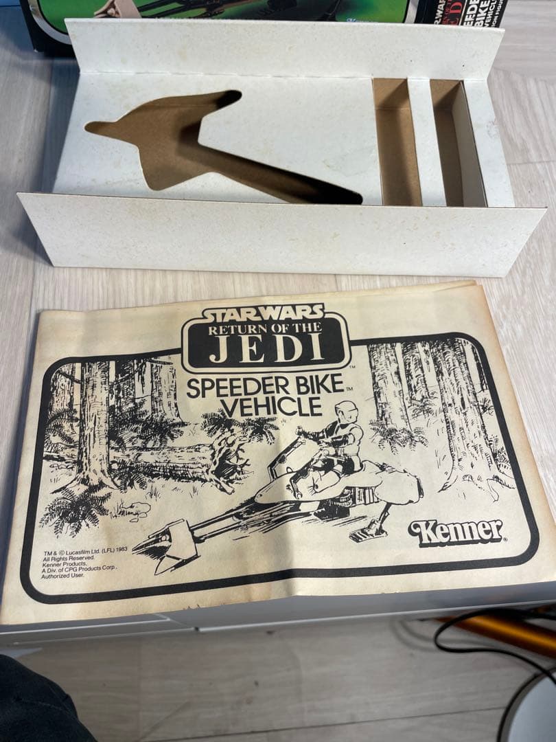 1983 Kenner スターウォーズ ROTJ スピーダーバイク 空箱 説明書