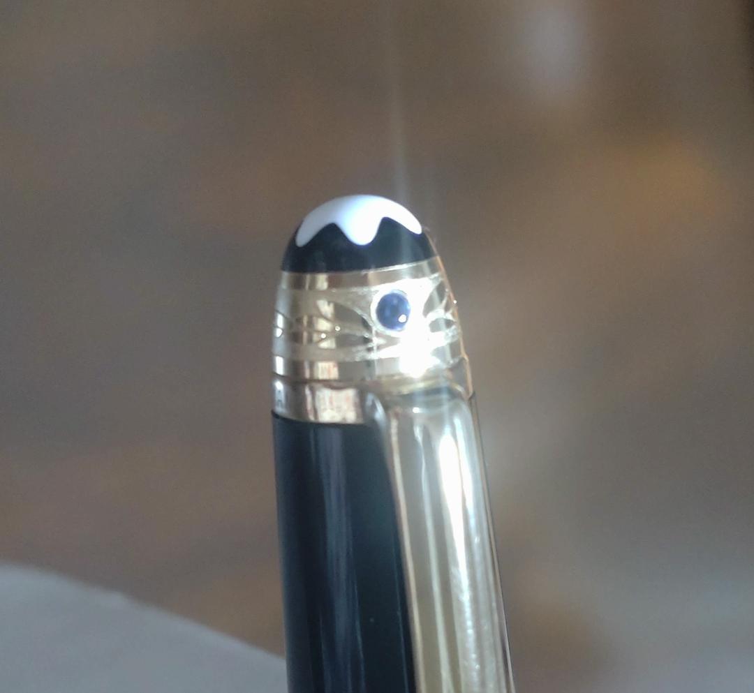 MONTBLANC　スペシャルブルーサファイアボールペン　本革ケース　化粧箱入り