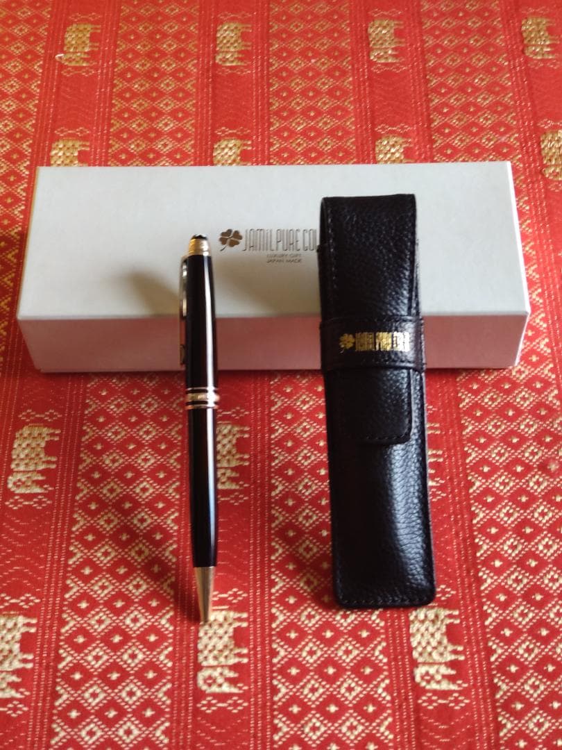 MONTBLANC　スペシャルブルーサファイアボールペン　本革ケース　化粧箱入り