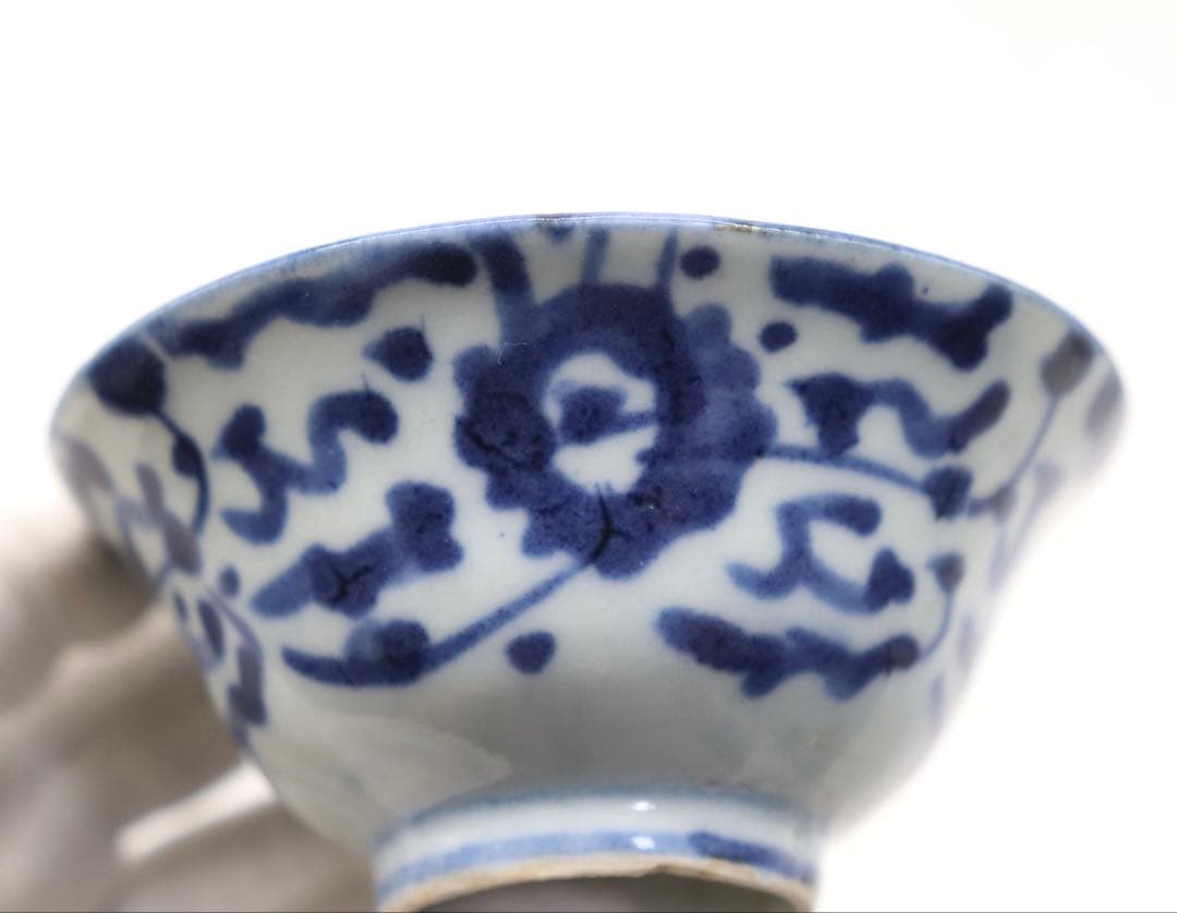 中国　清時代　染付茶碗5点① 茶器　送料込み250801