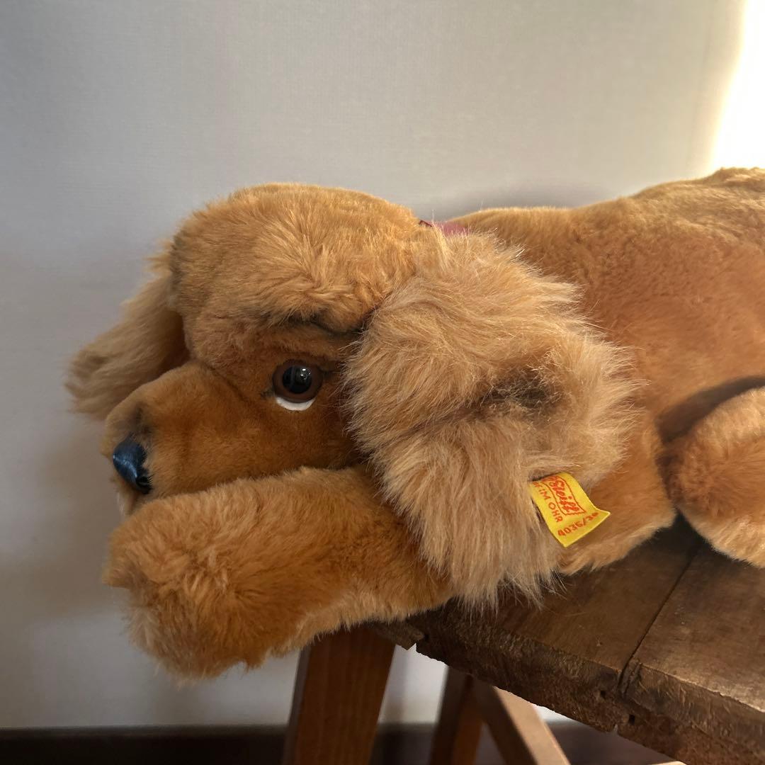 Steiff 茶色い犬のぬいぐるみ 約40cm