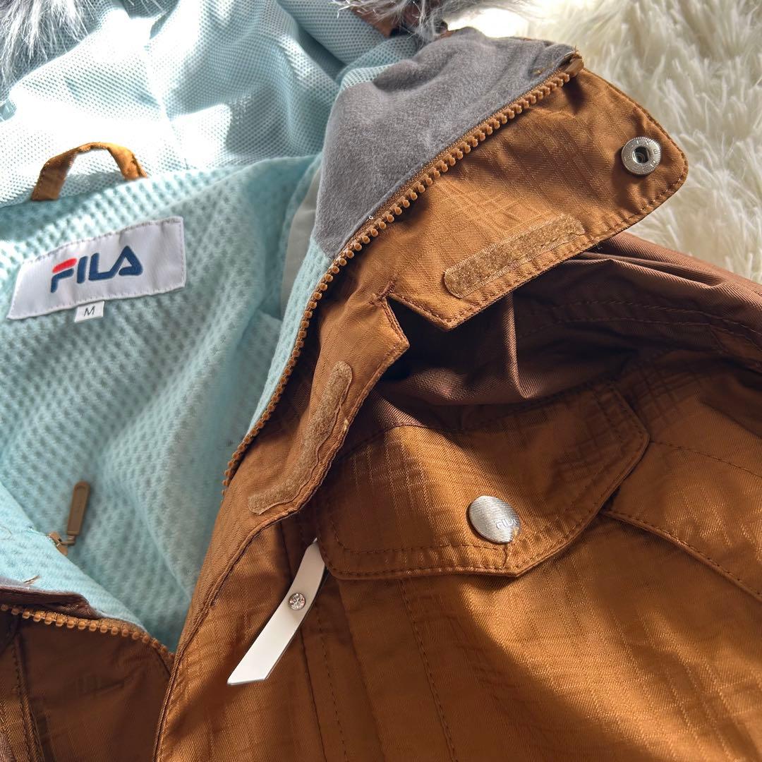 美品FILA ブラウン　スノーボード スキーウェア 上下　M S レディース