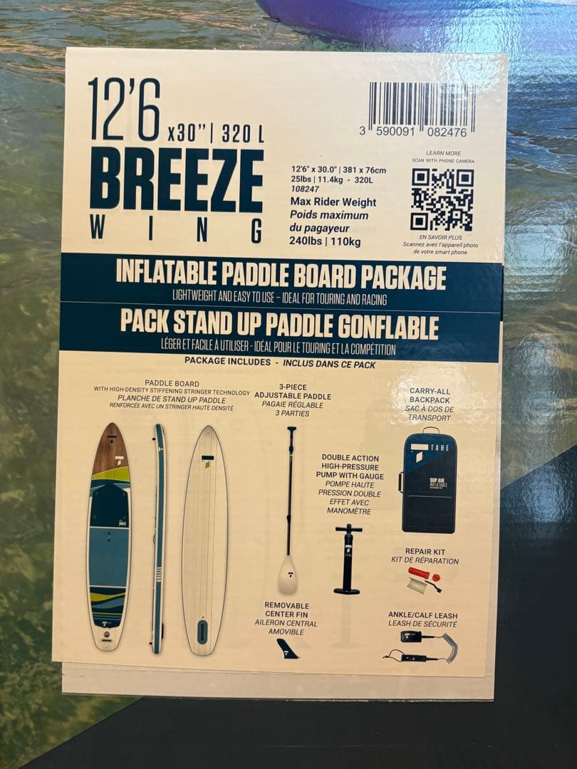 TAHE BREEZE WING 12‘6“x 30”SUPインフレータブル