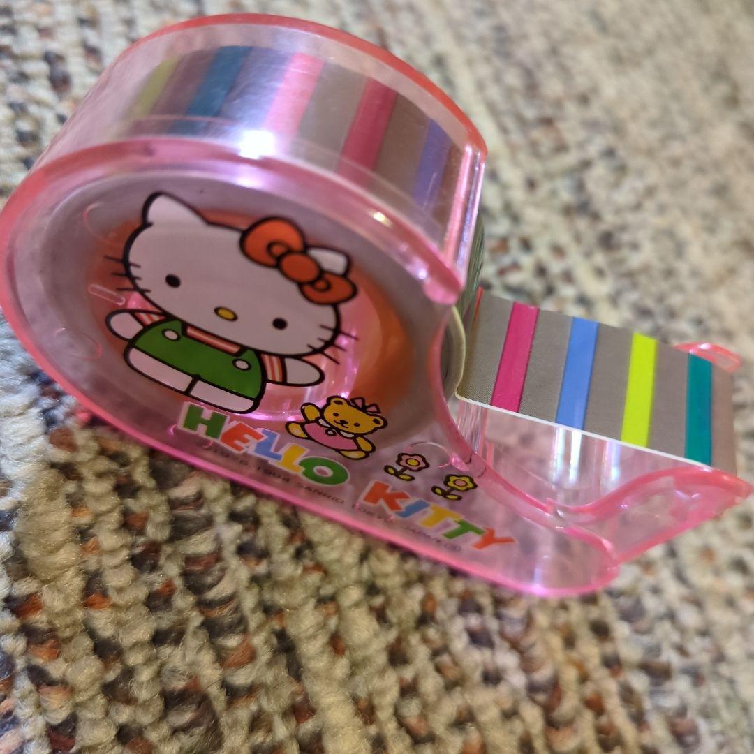 【匿名配送／SANRIO】1994年平成レトロキティセロハンテープケース