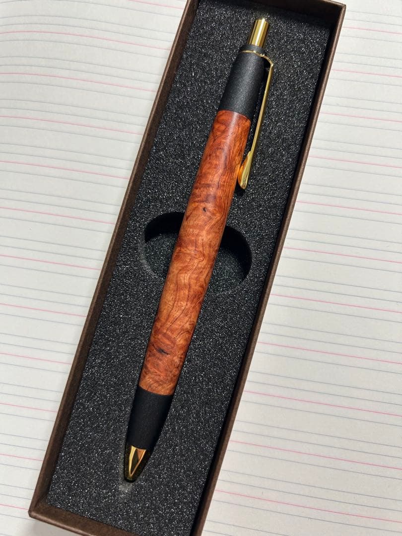 本花梨瘤 シャーペン 0.5 真鍮 木製 ボナンペン