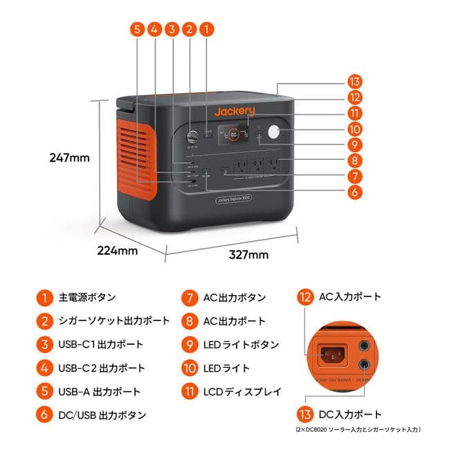 値下げ　新品未使用　ジャクリポータブル電源 1000New +ソーラーパネル