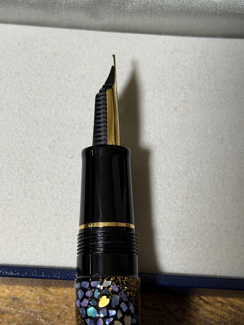 新品未使用　内閣総理大臣　特別慰労品 螺鈿蒔絵 桜流れ セーラー　万年筆　M