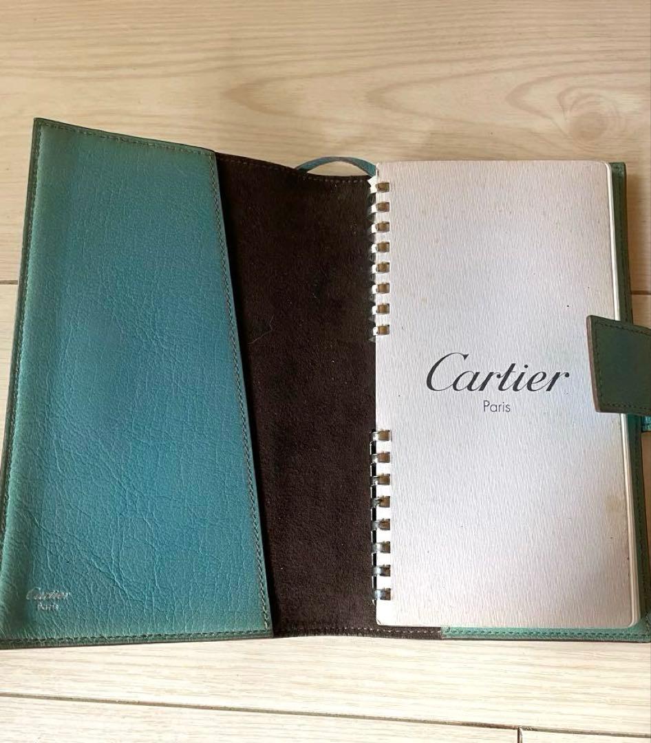 Cartier カルティエ手帳カバー　 難あり　ブルー　箱付き