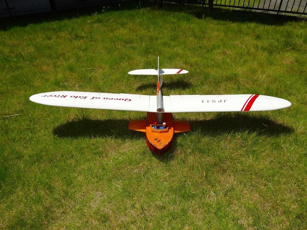 非常に手の込んだ作り　オリジナル飛行艇　ラジコン水上機　スパン1410mm