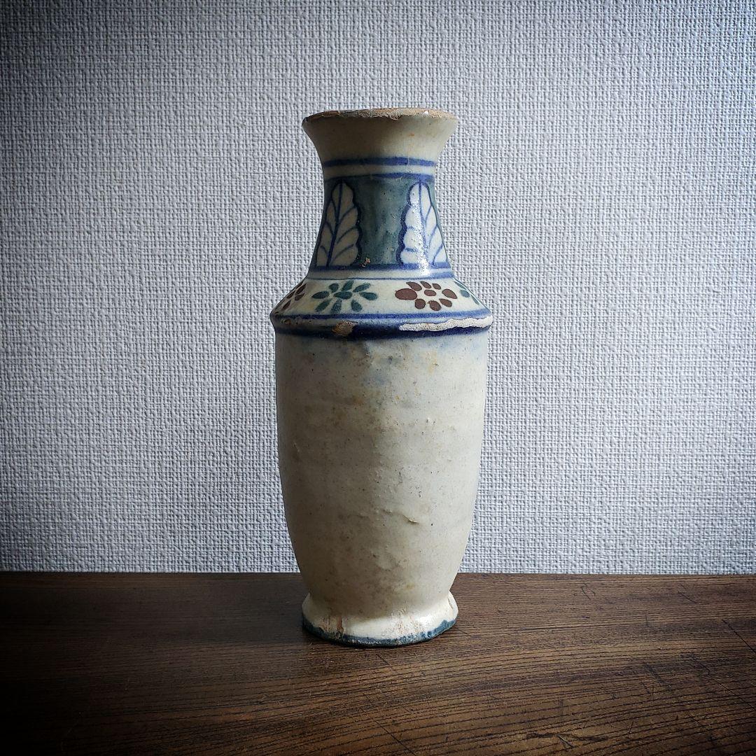 一輪挿し　壺　花器　花文様　成化十年　染付　絵付　訳あり　珍品　酒器