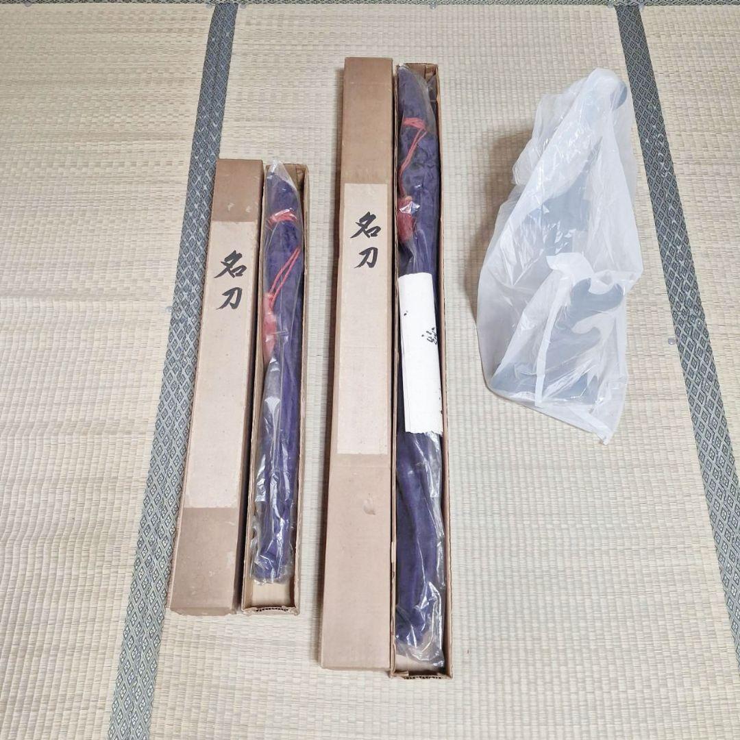 希少　高級　模造刀　藤原兼房　大小二振り　刀掛け付き