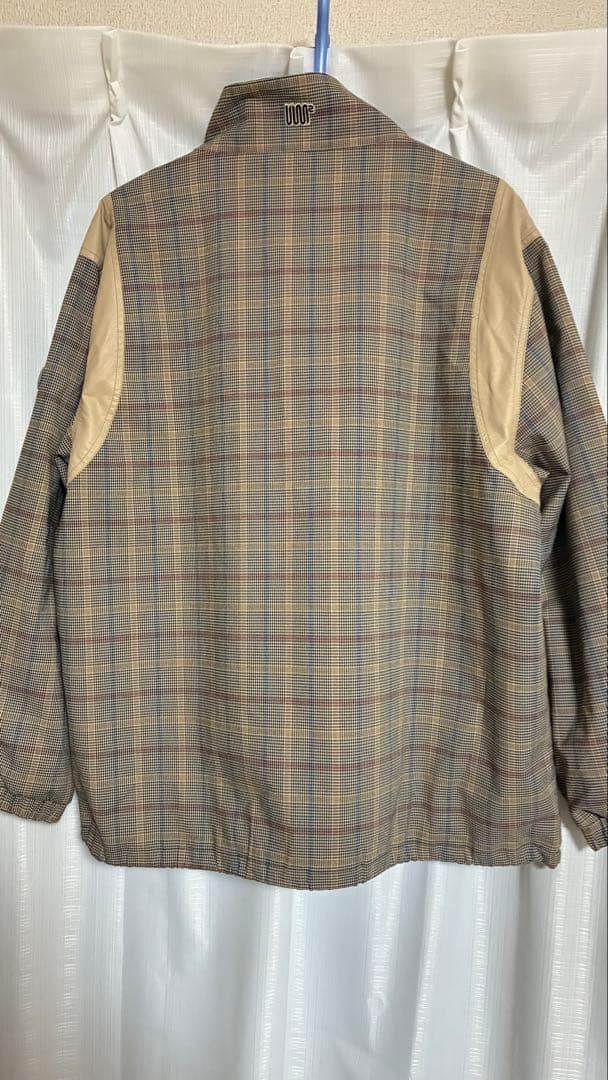 【中古】韓国USS2 チェック柄 ハーフジップジャケット S