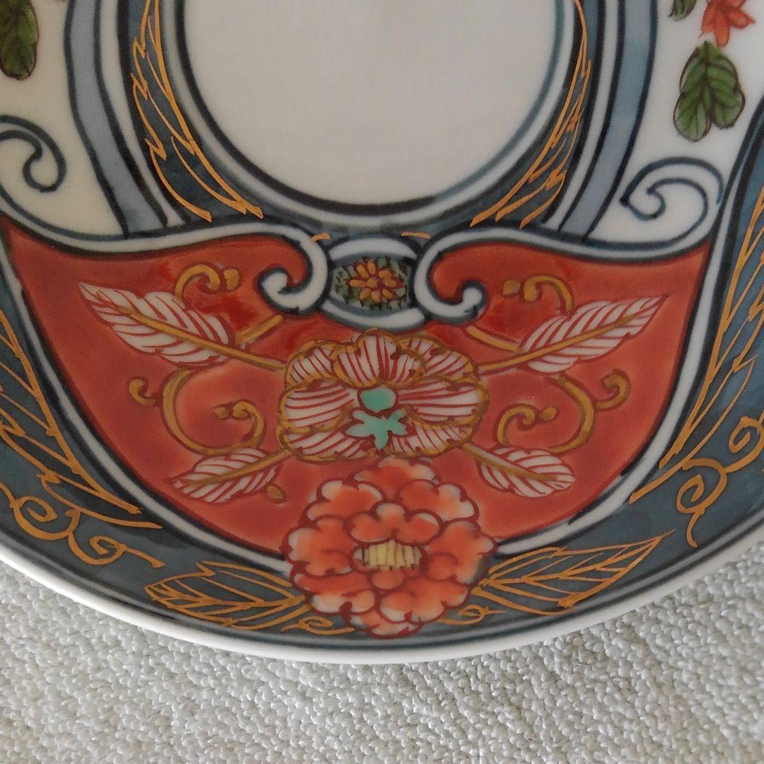 舘林源右衛門作　染錦古代花鳥デミタスコーヒー碗皿