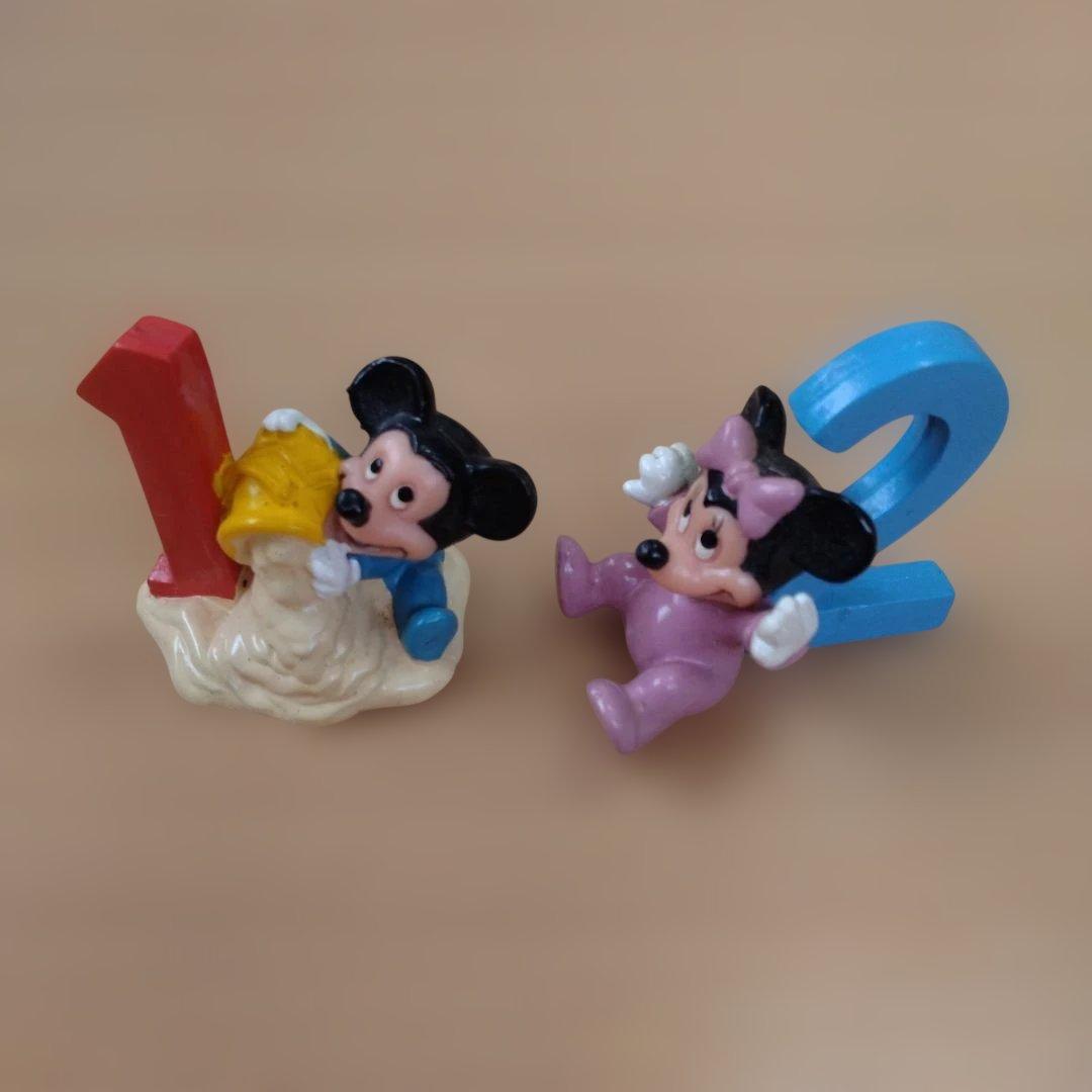 ディズニー仲間たち　数字フィギュア　ソフビ　レトロ　　レア