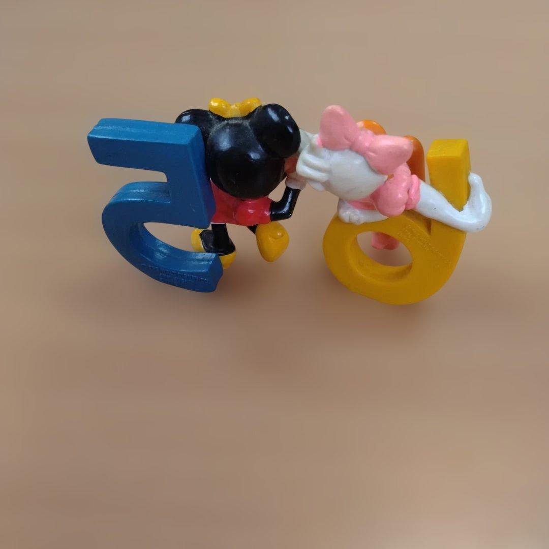 ディズニー仲間たち　数字フィギュア　ソフビ　レトロ　　レア