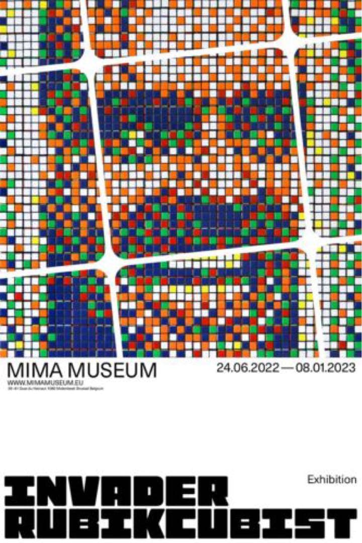 真作 2022 インベーダー invader RUBIKCUBIST ポスター