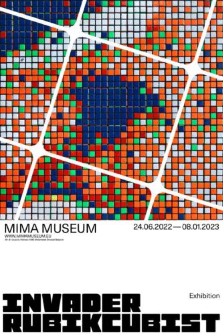 真作 2022 インベーダー invader RUBIKCUBIST ポスター