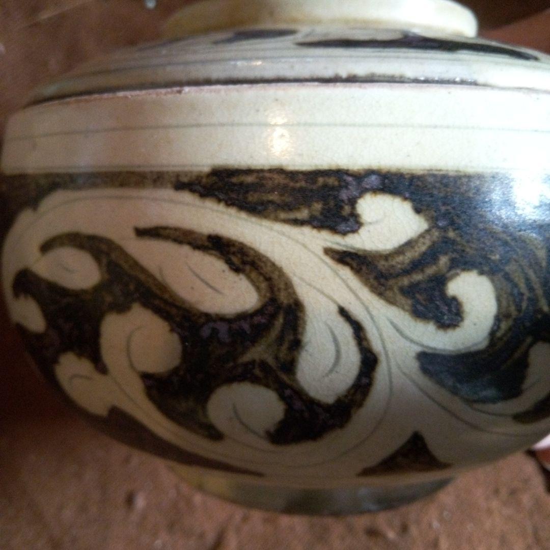中国陶磁器　磁州窯　合子