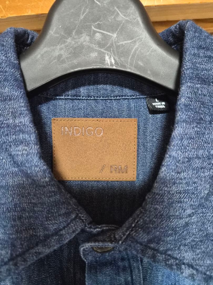 INDIGO / RM デニム長袖シャツ L