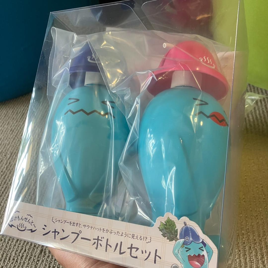 ぽけもんせんと〜 シャンプーボトルセット ケロリン グレッグル 風呂桶