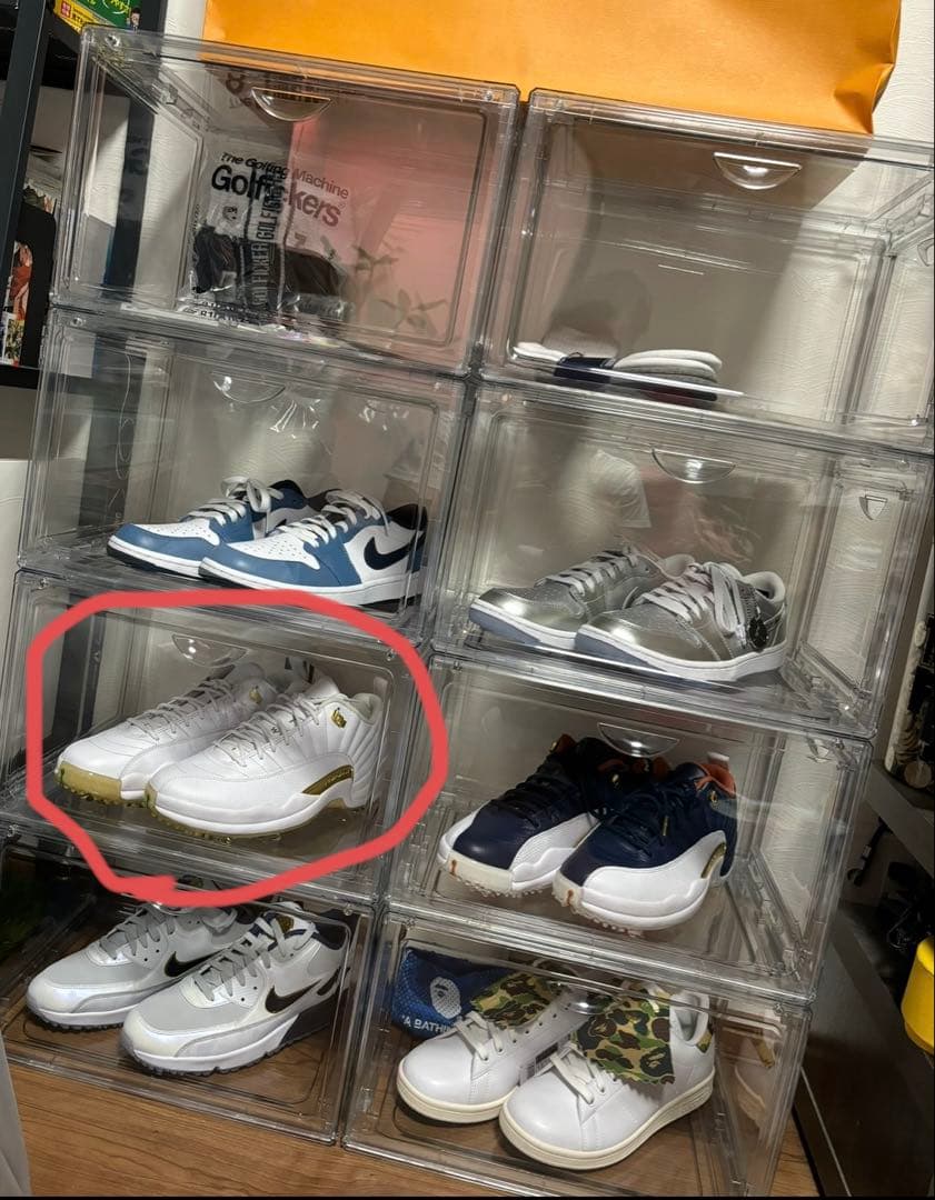 シューズ(男性用) NIKE AIR JORDAN 12 GOLF \"llic Gold\"