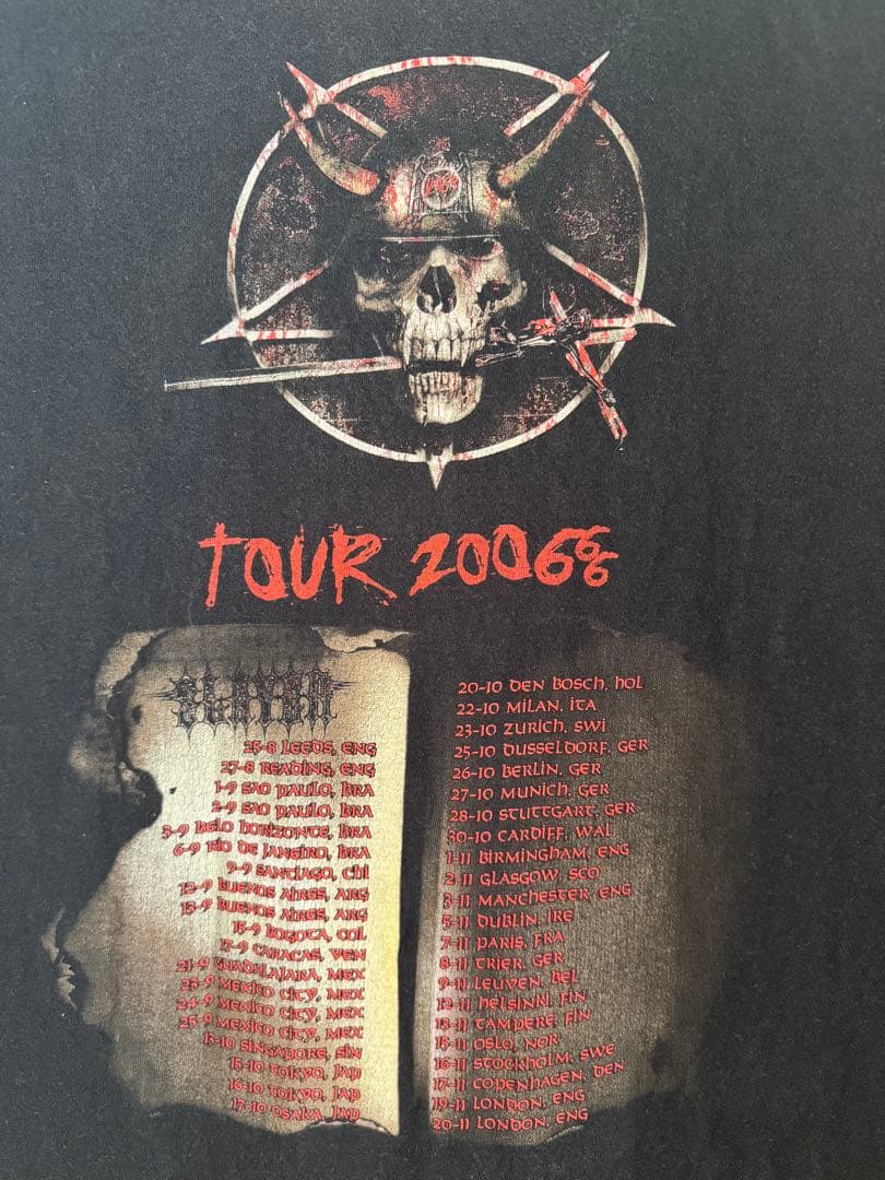 スレイヤー 2006年ツアーTシャツ ブラック