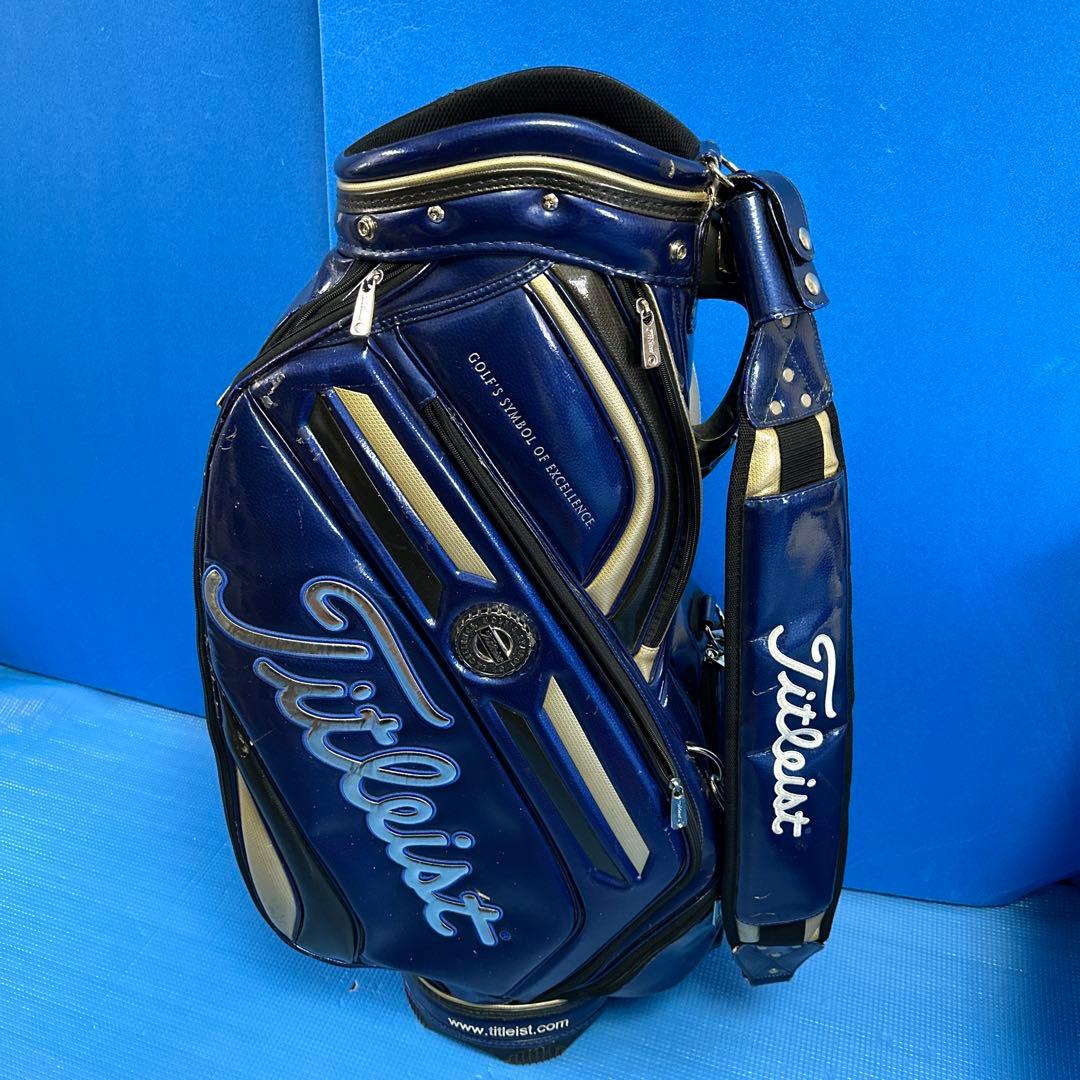 Titleist キャディバッグ アスリートモデル豪華エナメル・ネイビー