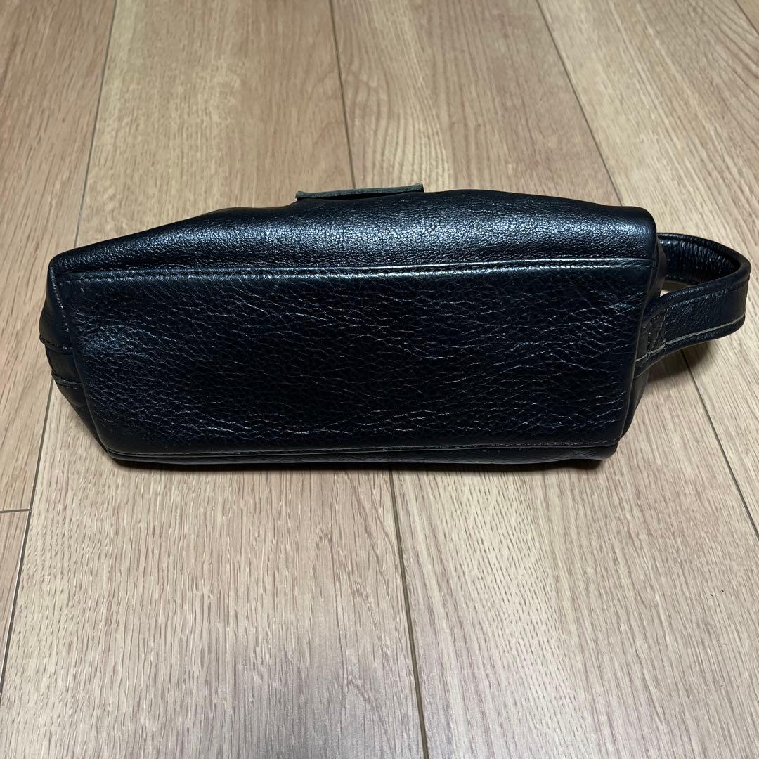 木の庄帆布 ゴルフ レザー ♯3 ラウンドポーチ 本革バック