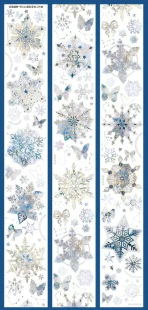 巻売 457★ 海外 マスキングテープ マステ PET 装飾 雪 蝶 贝壳光