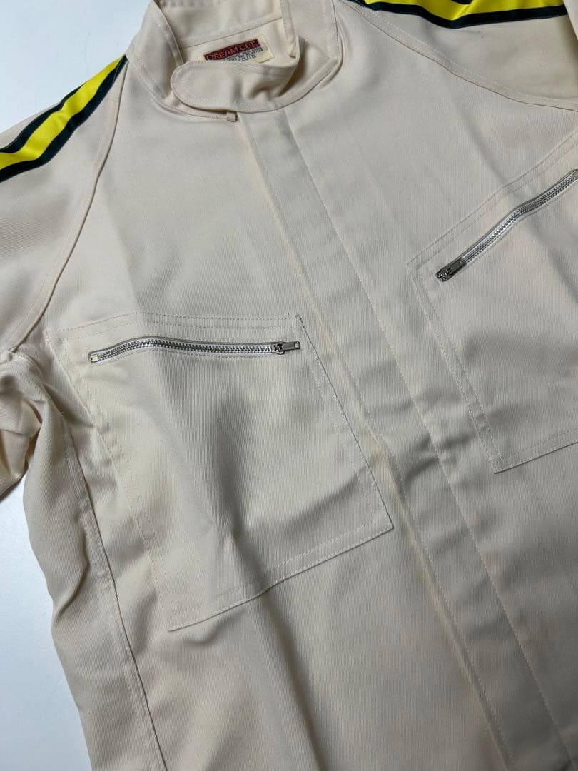 80's deadstock ベージュ　レーシングジャケット　レーシングスーツ