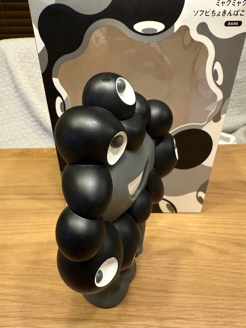 ⭐️ ミャクミャク ソフビ 貯金箱 ⭐️ブラック モノクロ　EXPO2025 万博