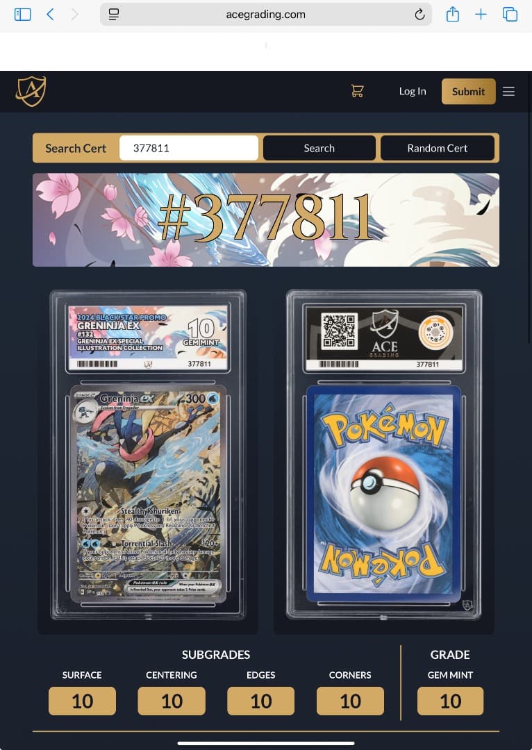 ［ACE perfect 10］ゲッコウガex Greninja 英語版 海外