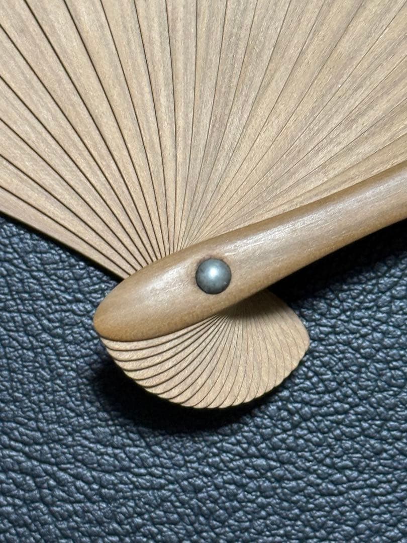 扇子　18.0cm 白檀　宮脇賣扇庵　透かし彫り　繊細　細工　工芸　着物　和装