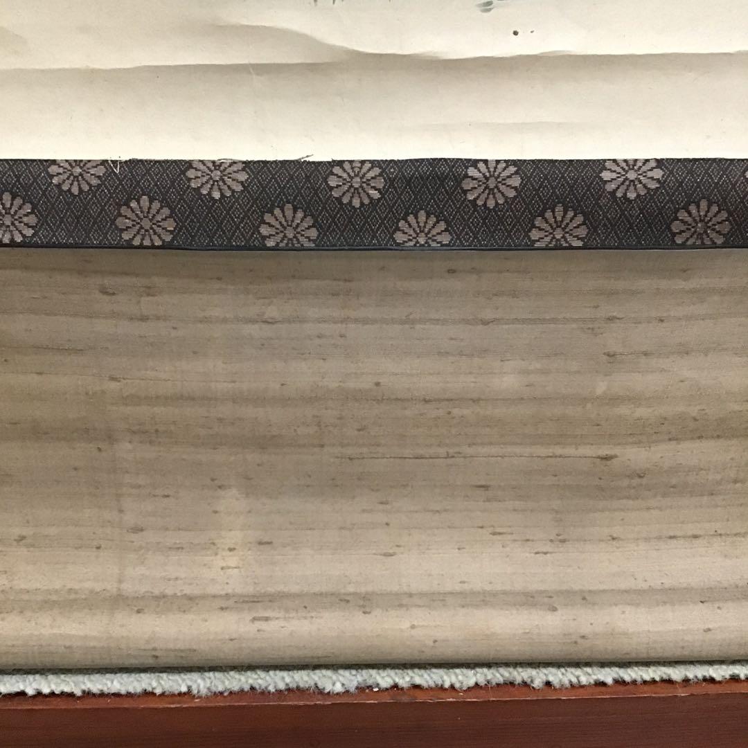 K茶道具　時代掛軸「桜馬図」　画:桜妙作　讃:忠香作　自作桐箱　S175KJ