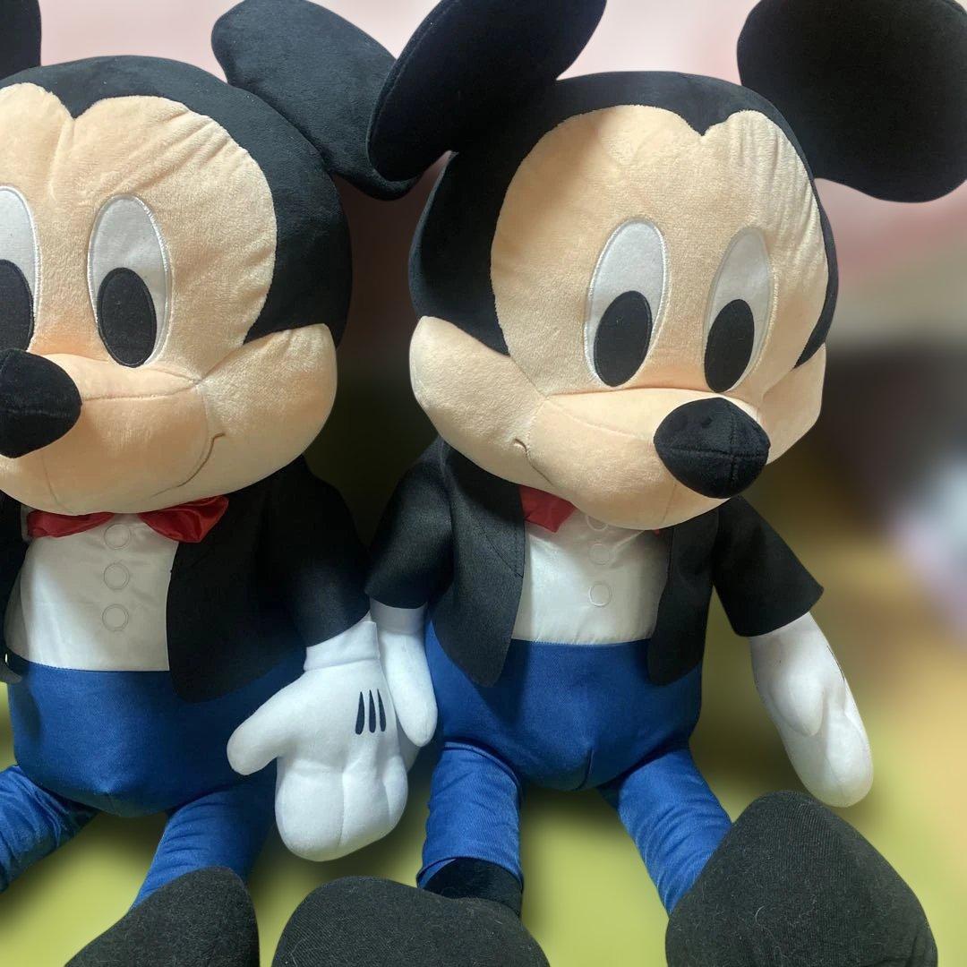 ミッキーマウス ぬいぐるみ 2体セット　大きい　ミッキー　おめかしミッキー