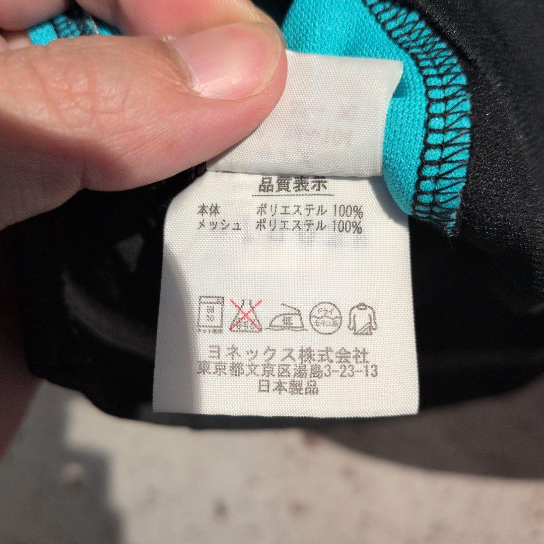 YONEX バトミントン　日本代表　ブラック/ターコイズ ポロシャツ
