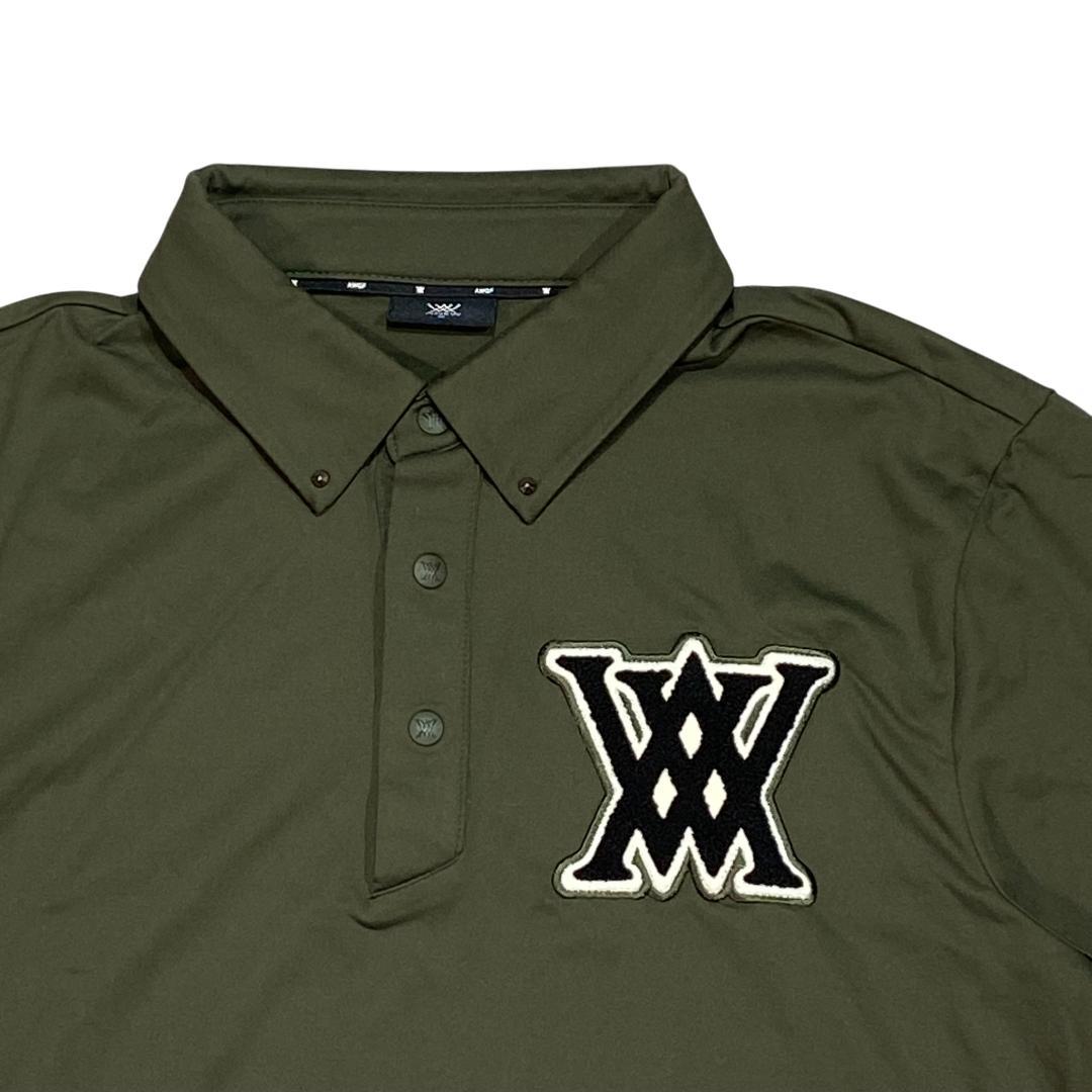ANEW GOLF アニュー ゴルフ 半袖 ストレッチ ポロシャツ M カーキ