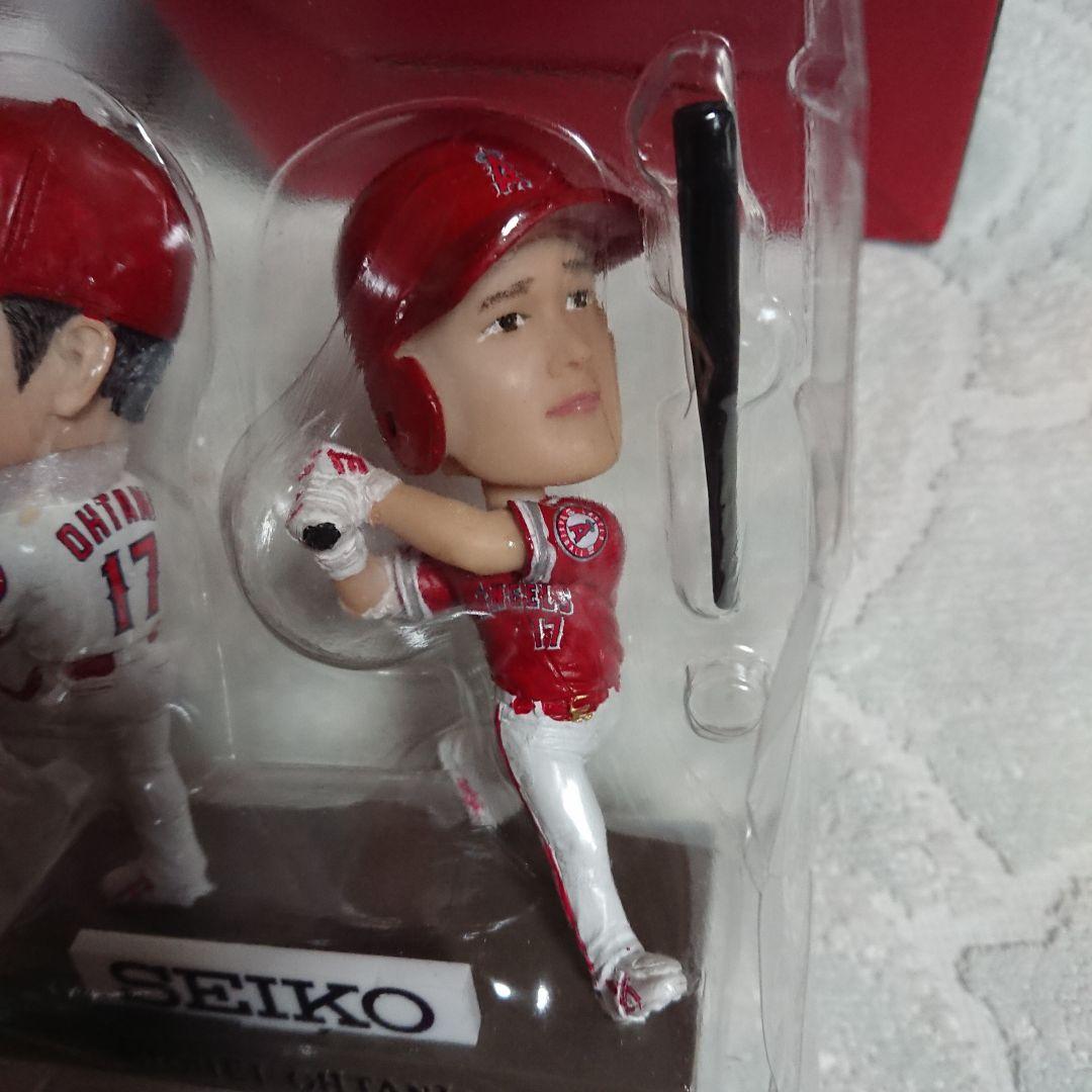9【チケット付】大谷翔平 二刀流 ダブル・ボブルヘッド フィギュア/首振り人形