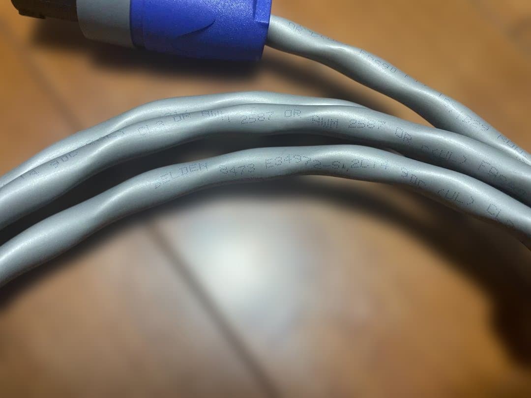 【BELDEN8473】スピーカーケーブル 2m + スピコン　 4本セット