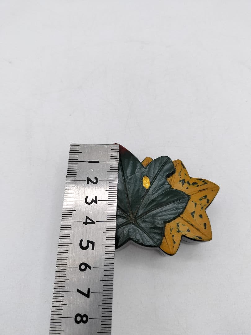 c775 【新品・未使用】香合 紅葉 般若雲舟 木箱 茶道具