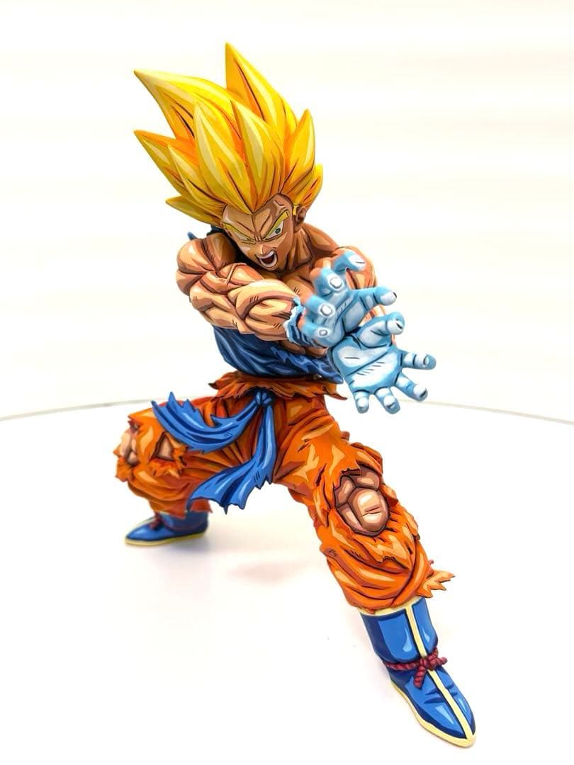 ドラゴンボール リペイント 二次元彩色 孫悟空 超サイヤ人 かめはめ波 アニメ塗