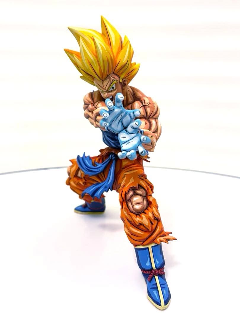 ドラゴンボール リペイント 二次元彩色 孫悟空 超サイヤ人 かめはめ波 アニメ塗