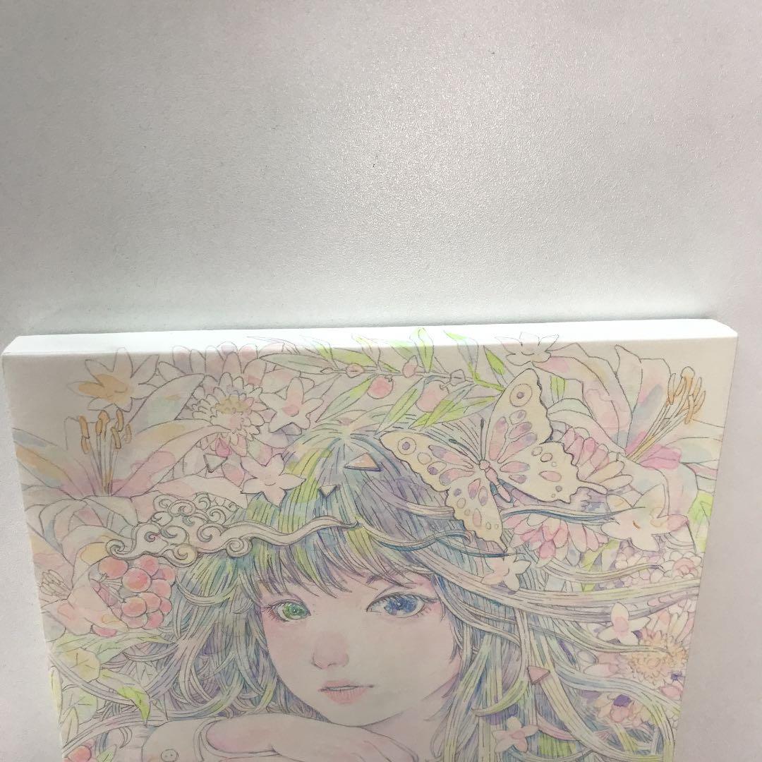 ★木村智博「のどかな」木製パネル アクリルガッシュ 色鉛筆 鉛筆 額付き