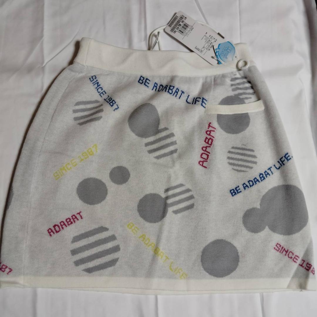 【新品タグ付】adabat 23AW 総柄ニットスカート L(40)