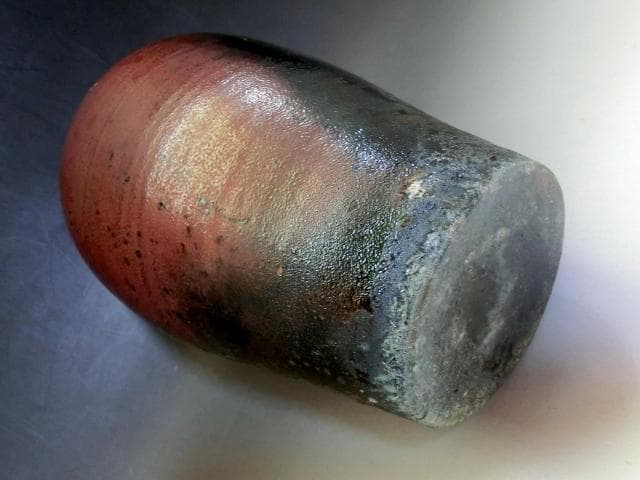 壷●古備前口広立ち瓶壺 古い備前焼き 江戸期 花瓶 花器 古美術 時代物 骨董■