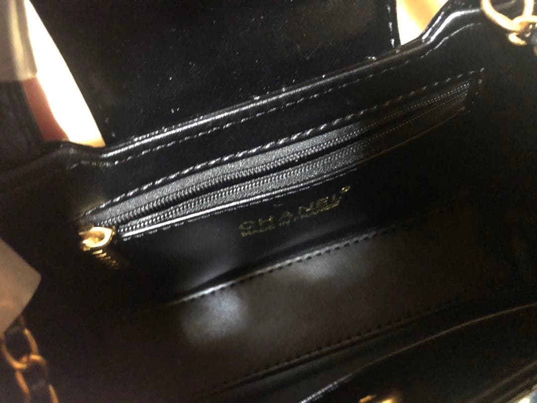 CHANEL ノベルティ キャビアスキン ショルダーバッグ ミニハンドバッグ 黒
