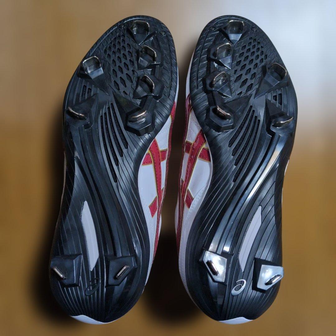 ASICS 野球用スパイク ホワイト/レッド