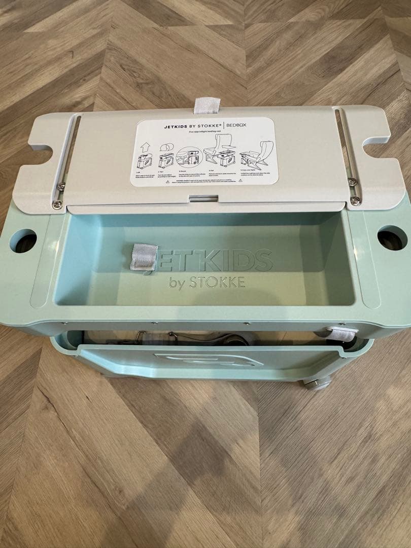ジェットキッズ BY ストッケ ベッドボックス（グリーン） 中古