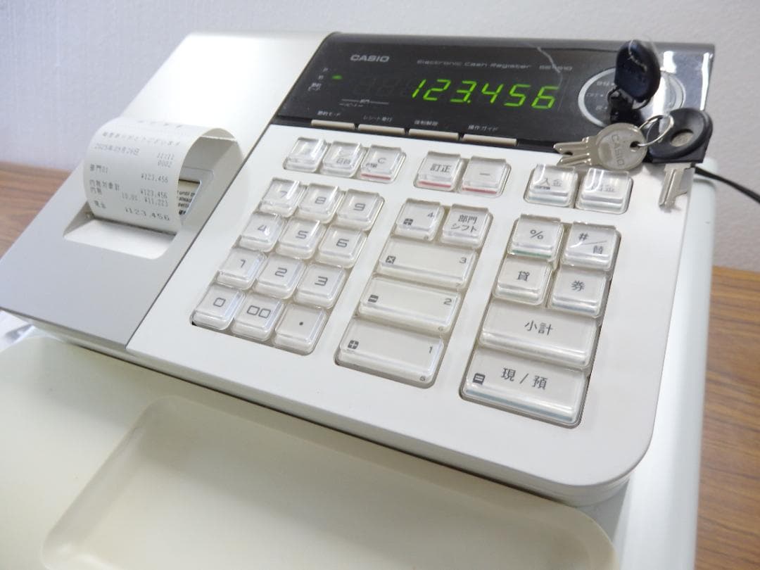 CASIO SE-S10 電子レジスター ホワイト 8部門　250926